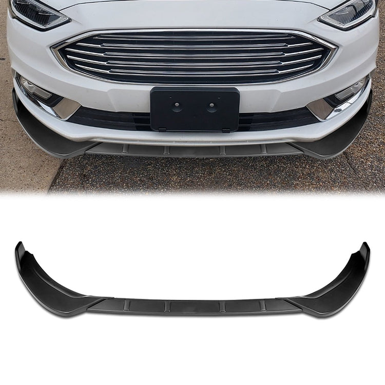 LIP FRONTAL 17-18 FORD FUSION - REQUIRES DRILLING BUMPER FOR INSTALLATION - 3PC - MATTE BLACK