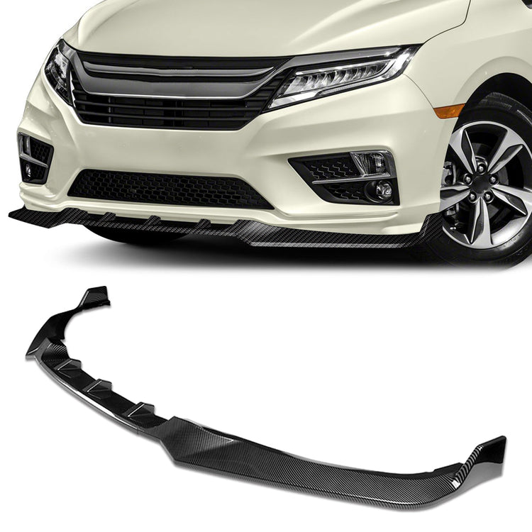 LIP FRONTAL 18-20 HONDA ODYSSEY - REQUIRES DRILLING BUMPER FOR INSTALLATION - 3PC - CARBON FIBER LOOK