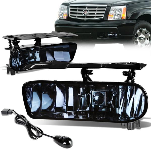 FAROS DE NIEBLA 02-06 CADILLAC ESCALADE , EXT / 03-06 ESCALADE ESV 4-DOOR - W/ SWITCH - 880 BULB - SMOKE