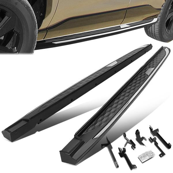 ESTRIBOS ALUMINUM - 5.5" - 19-20 TOYOTA RAV4 - BLACK / CHROME TRIM