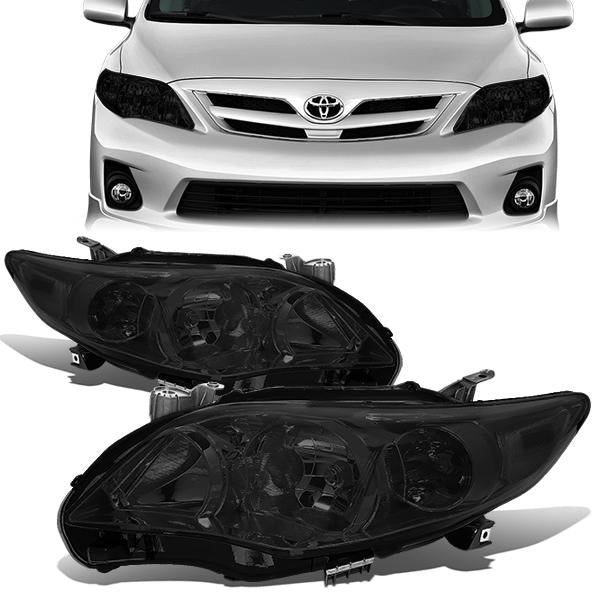 FAROS 11-13 TOYOTA COROLLA - 9006 LOW BEAM / 9005 HIGH BEAM / 3457A TURN SIGNAL - SMOKE HOUSING / CLEAR CORNER