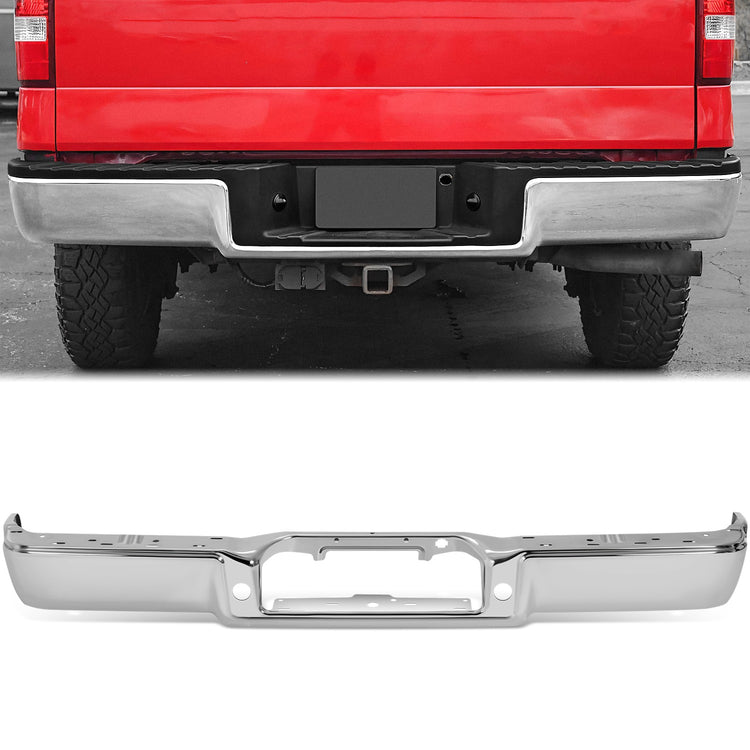 DEFENSA 04-08 FORD F-150 / 06-08 LINCOLN MARK LT - FITS FLEETSIDE MODELS WITHOUT PARKING ASSIST SENSOR HOLES - CHROME