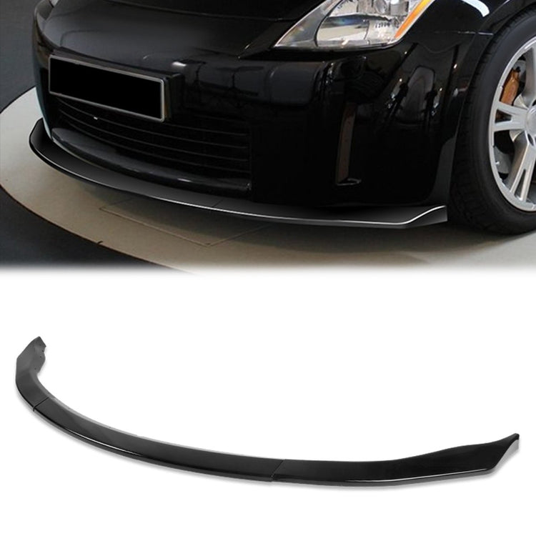LIP FRONTAL 06-09 NISSAN 350Z - REQUIRES DRILLING BUMPER FOR INSTALLATION - 3PC - PAINTED GLOSS BLACK