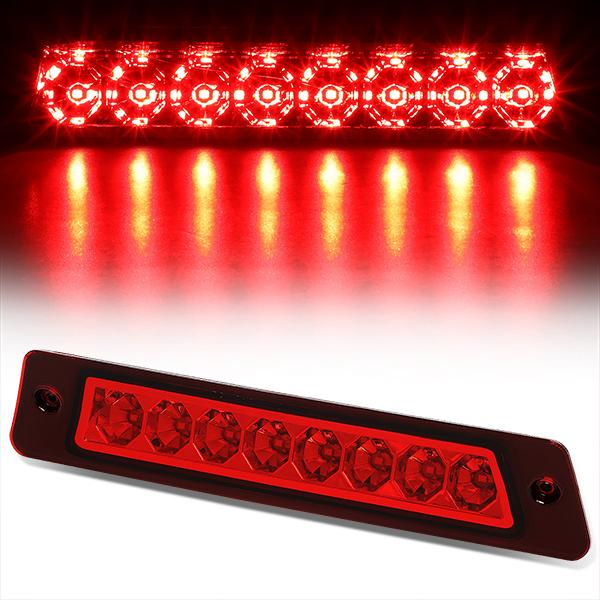 LUZ DE FRENO 87-93 FORD MUSTANG LX - FITS HATCHBACK MODELS WITH OEM SPOILER - PLUGS INTO FACTORY BULB SOCKET - LED - RED