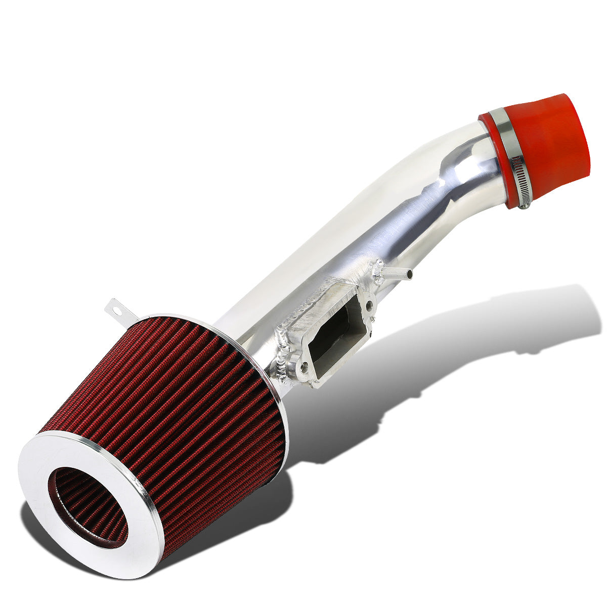 FILTRO DE AIRE ALTO FLUJO 98-00 LEXUS GS300 - 3.00" - SHORT RAM - POLISHED PIPE - RED FILTER