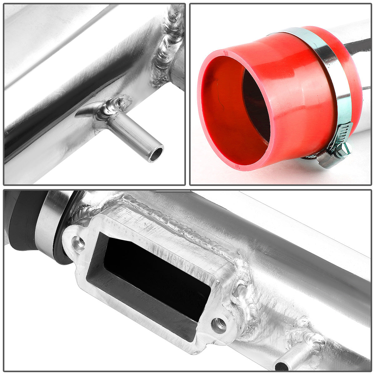 FILTRO DE AIRE ALTO FLUJO 98-00 LEXUS GS300 - 3.00" - SHORT RAM - POLISHED PIPE - RED FILTER