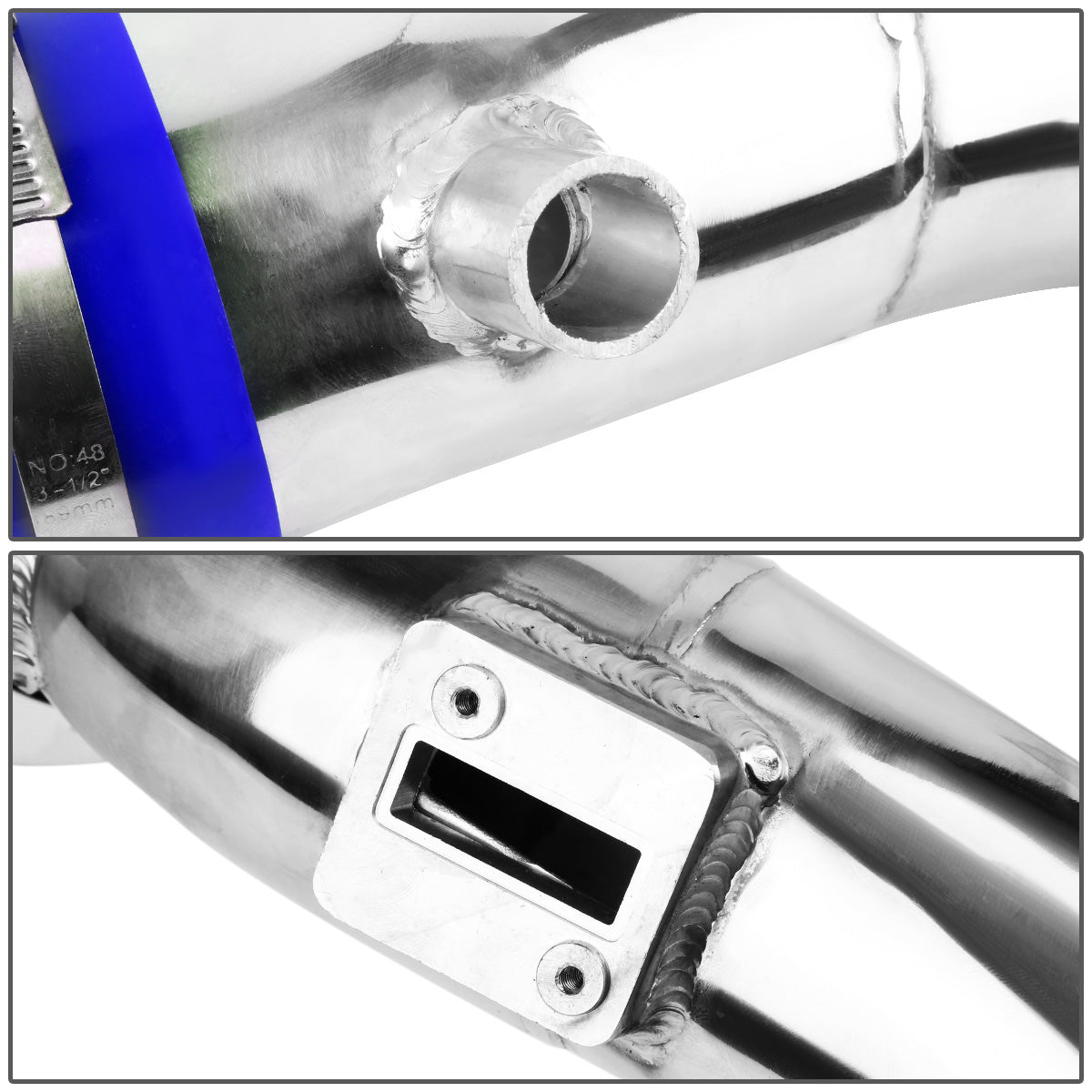 FILTRO DE AIRE ALTO FLUJO 3.00" - SHORT RAM - 07-12 NISSAN ALTIMA 3.5L V6 L32A - BLUE FILTER - POLISHED PIPE