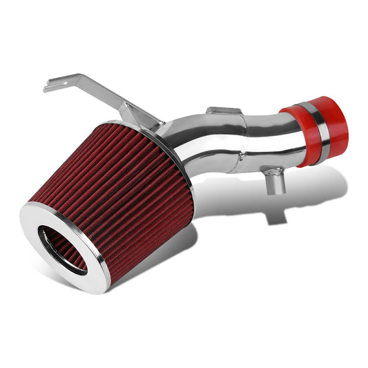 FILTRO DE AIRE ALTO FLUJO 3.00" - SHORT RAM - 07-12 NISSAN ALTIMA 3.5L V6 L32A - RED FILTER - POLISHED PIPE