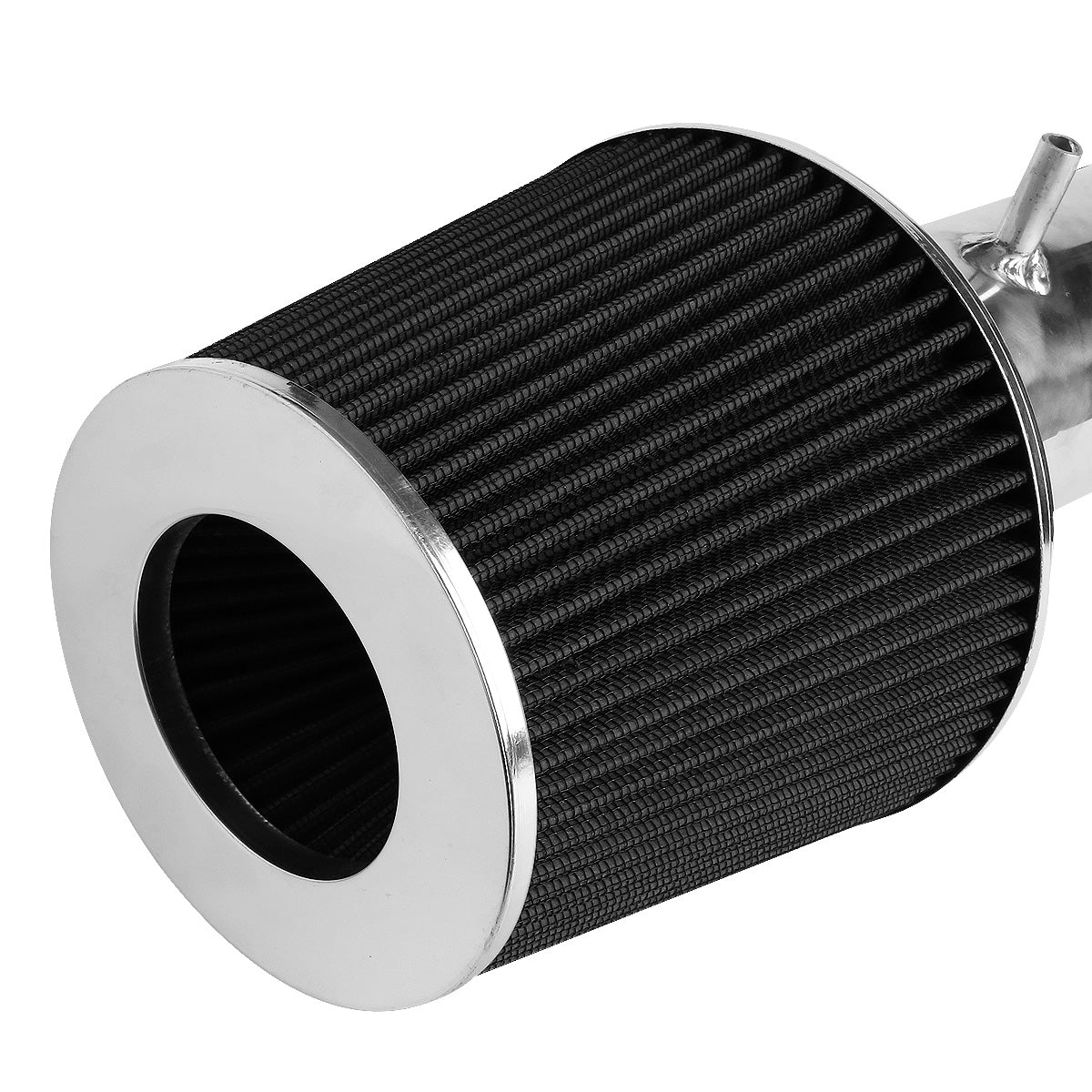 FILTRO DE AIRE ALTO FLUJO 3.00" - SHORT RAM - 97-01 TOYOTA CAMRY V6 - BLACK FILTER - POLISHED PIPE