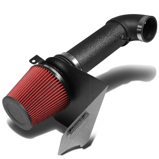 FILTRO DE AIRE ALTO FLUJO HEAT SHIELD - 05-10 CHRYSLER 300 / 08-10 DODGE CHALLENGER / 06-10 CHALLENGER / 05-08 MAGNUM - FITS MODELS WITH 5.7L, 6.1L V8 ENGINE ONLY - ALUMINUM PIPING - WRINKLE FINISH - BLACK