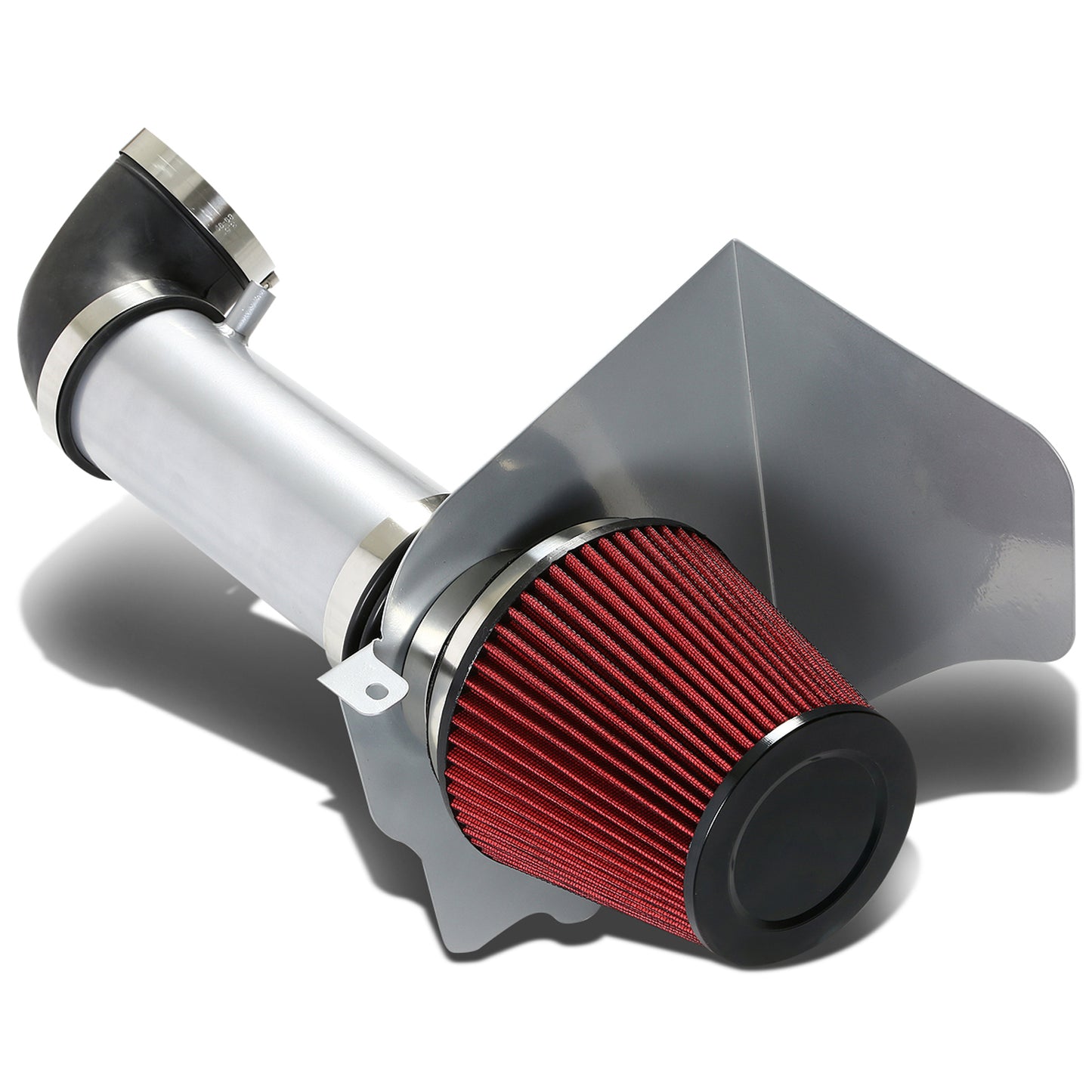 FILTRO DE AIRE ALTO FLUJO HEAT SHIELD - 05-10 CHRYSLER 300 / 08-10 DODGE CHALLENGER / 06-10 CHALLENGER / 05-08 MAGNUM - FITS MODELS WITH 5.7L, 6.1L V8 ENGINE ONLY - ALUMINUM PIPING - SILVER