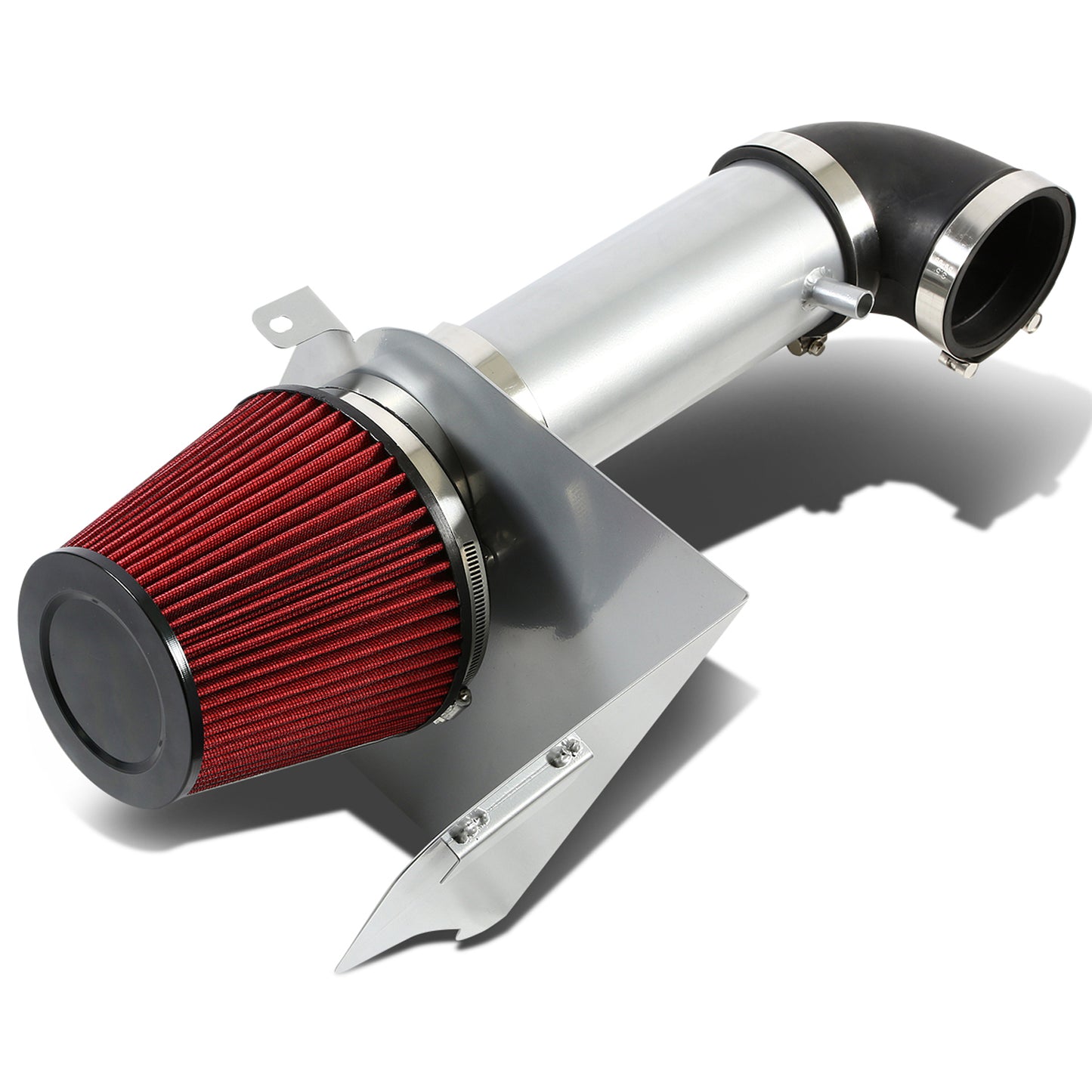 FILTRO DE AIRE ALTO FLUJO HEAT SHIELD - 05-10 CHRYSLER 300 / 08-10 DODGE CHALLENGER / 06-10 CHALLENGER / 05-08 MAGNUM - FITS MODELS WITH 5.7L, 6.1L V8 ENGINE ONLY - ALUMINUM PIPING - SILVER