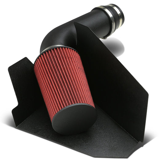 FILTRO DE AIRE ALTO FLUJO HEAT SHIELD - 99-00 CHEVY C/K 1500, 2500, 3500, SUBURBAN MODELS 5.0L, 5.7L V8, TAHOE 5.0L, 5.7L VB, GMC C/K 1500, 2500, 3500, SUBURBAN MODELS 5.0L, 5.7L V8, YUKON 5.0L, 5.7L V8 - ALUMINUM PIPING - WRINKLE FINISH - BLACK