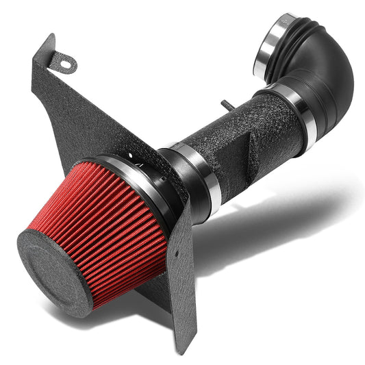 FILTRO DE AIRE ALTO FLUJO HEAT SHIELD - 06-07 CADIALLAC CTS-V 6.0L V8 LS2 - ALUMINUM PIPING - WRINKLE FINISH - BLACK