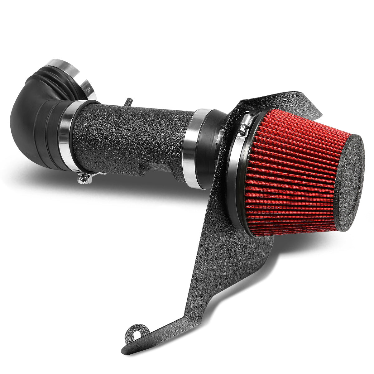 FILTRO DE AIRE ALTO FLUJO HEAT SHIELD - 06-07 CADIALLAC CTS-V 6.0L V8 LS2 - ALUMINUM PIPING - WRINKLE FINISH - BLACK