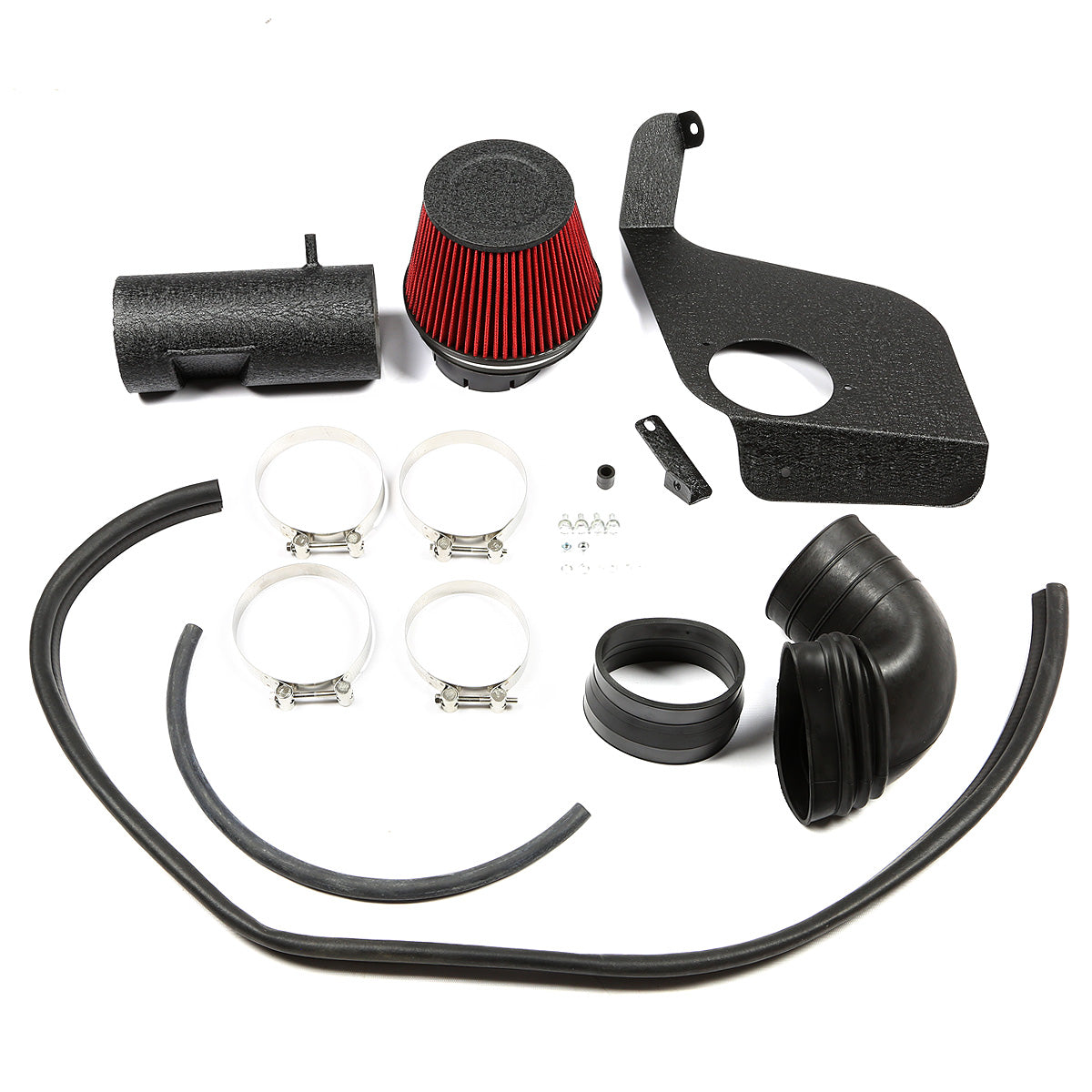 FILTRO DE AIRE ALTO FLUJO HEAT SHIELD - 06-07 CADIALLAC CTS-V 6.0L V8 LS2 - ALUMINUM PIPING - WRINKLE FINISH - BLACK