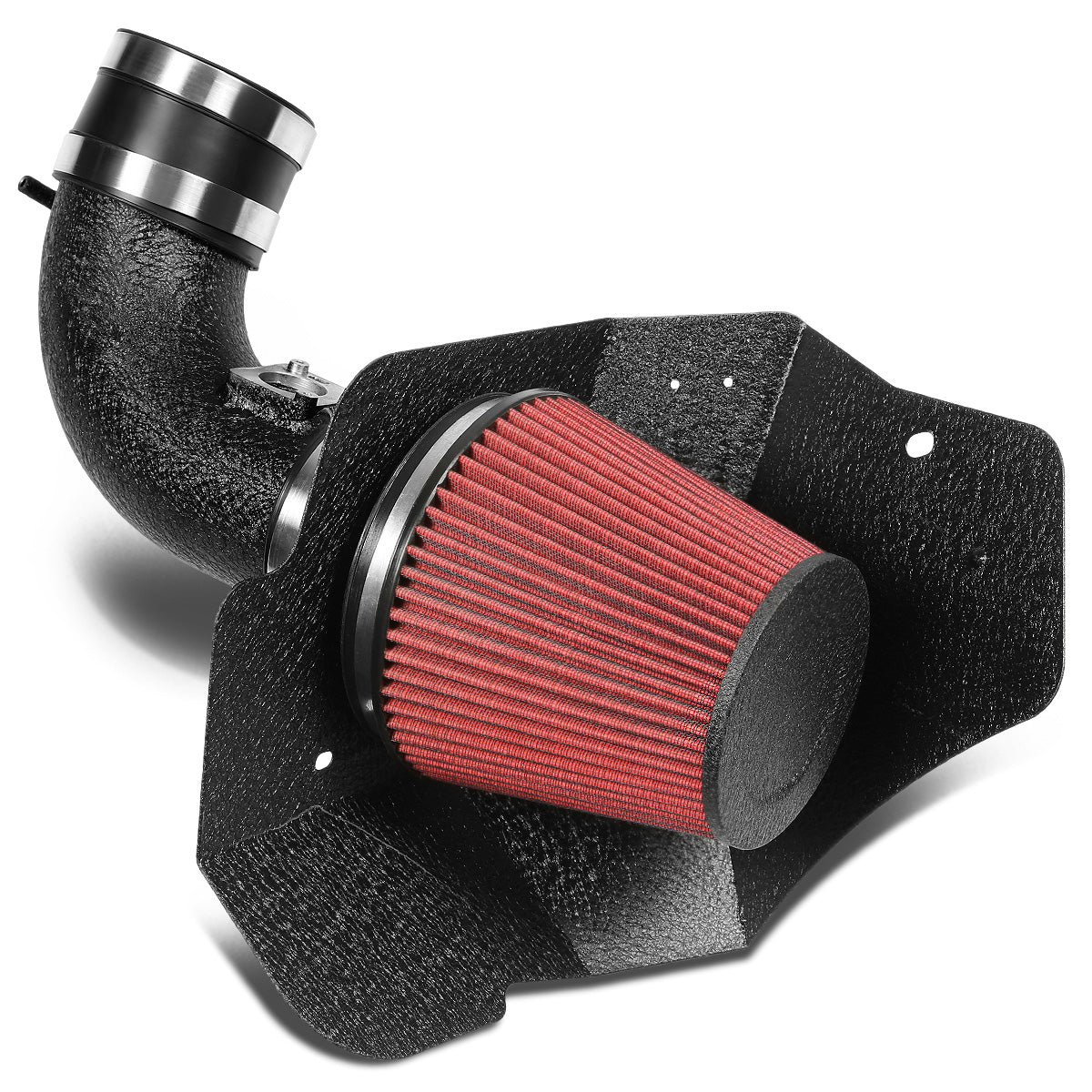 FILTRO DE AIRE ALTO FLUJO HEAT SHIELD - 09-15 CADIALLAC CTS-V 6.0L V8 LSA - ALUMINUM PIPING - WRINKLE FINISH - BLACK
