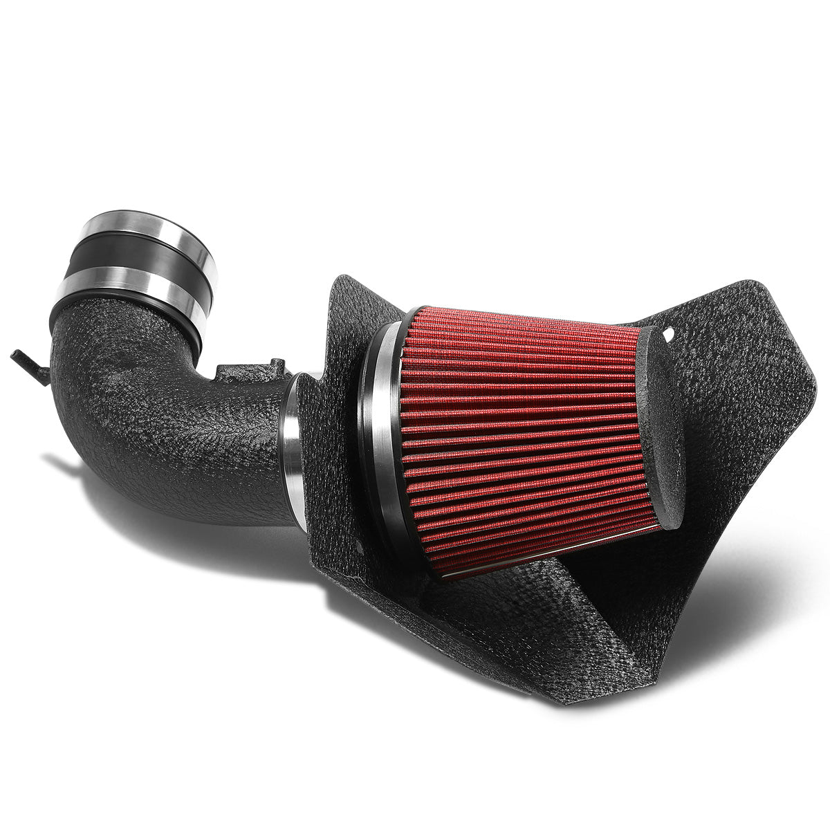 FILTRO DE AIRE ALTO FLUJO HEAT SHIELD - 09-15 CADIALLAC CTS-V 6.0L V8 LSA - ALUMINUM PIPING - WRINKLE FINISH - BLACK