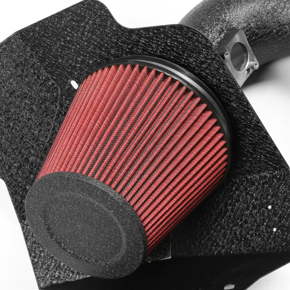 FILTRO DE AIRE ALTO FLUJO HEAT SHIELD - 09-15 CADIALLAC CTS-V 6.0L V8 LSA - ALUMINUM PIPING - WRINKLE FINISH - BLACK