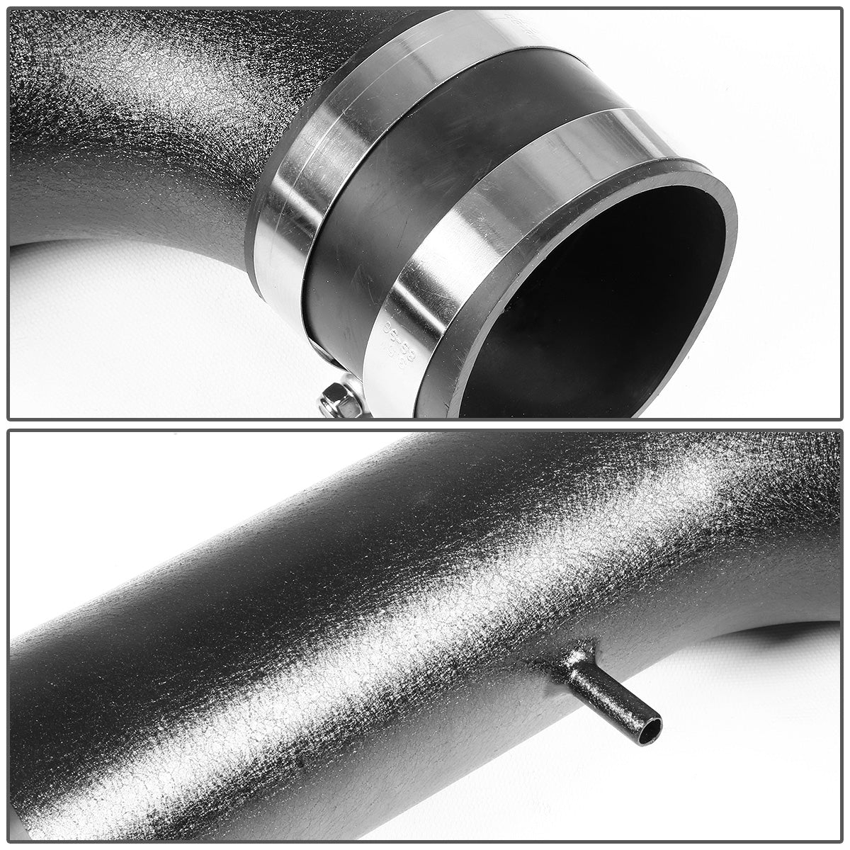 FILTRO DE AIRE ALTO FLUJO HEAT SHIELD - 05-08 DODGE MAGNUM RT/SRT8 5.7L/6.1L V8 - ALUMINUM PIPING - WRINKLE FINISH - BLACK