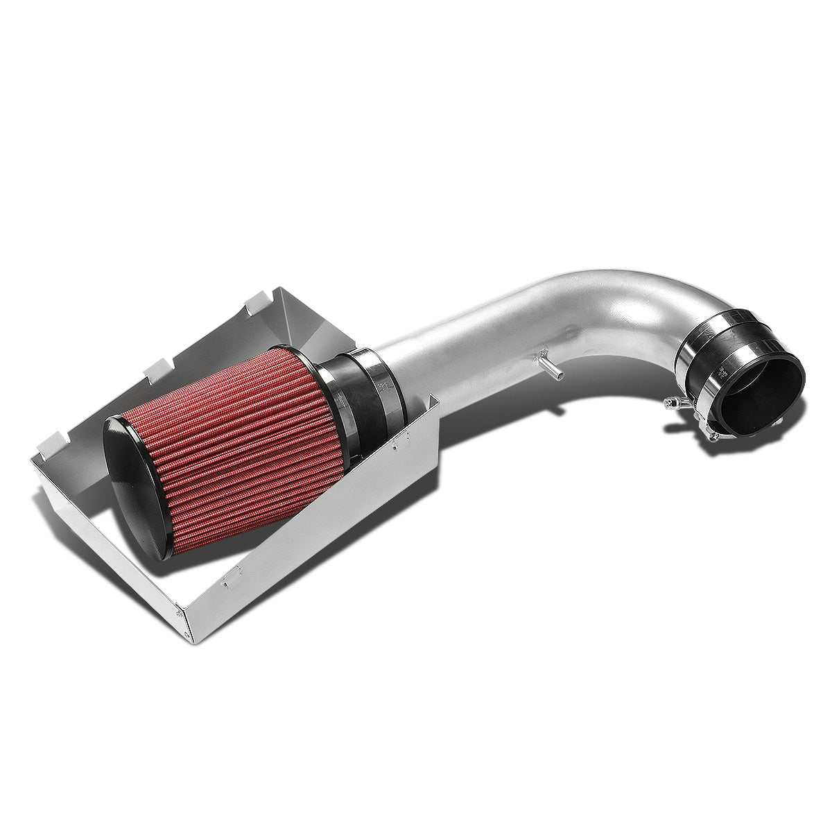 FILTRO DE AIRE ALTO FLUJO HEAT SHIELD - 05-08 DODGE MAGNUM RT/SRT8 5.7L/6.1L V8 - ALUMINUM PIPING - SILVER
