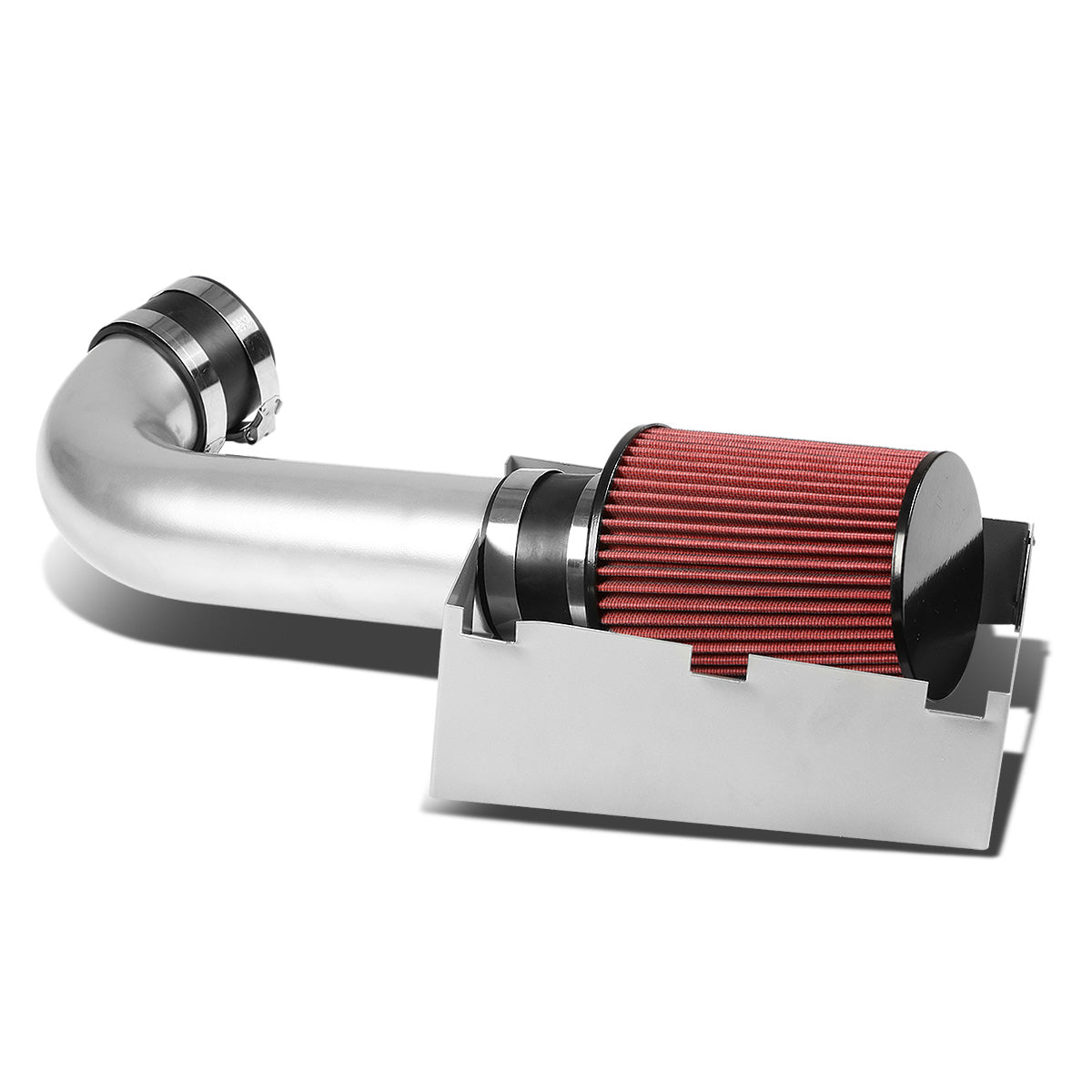 FILTRO DE AIRE ALTO FLUJO HEAT SHIELD - 05-08 DODGE MAGNUM RT/SRT8 5.7L/6.1L V8 - ALUMINUM PIPING - SILVER