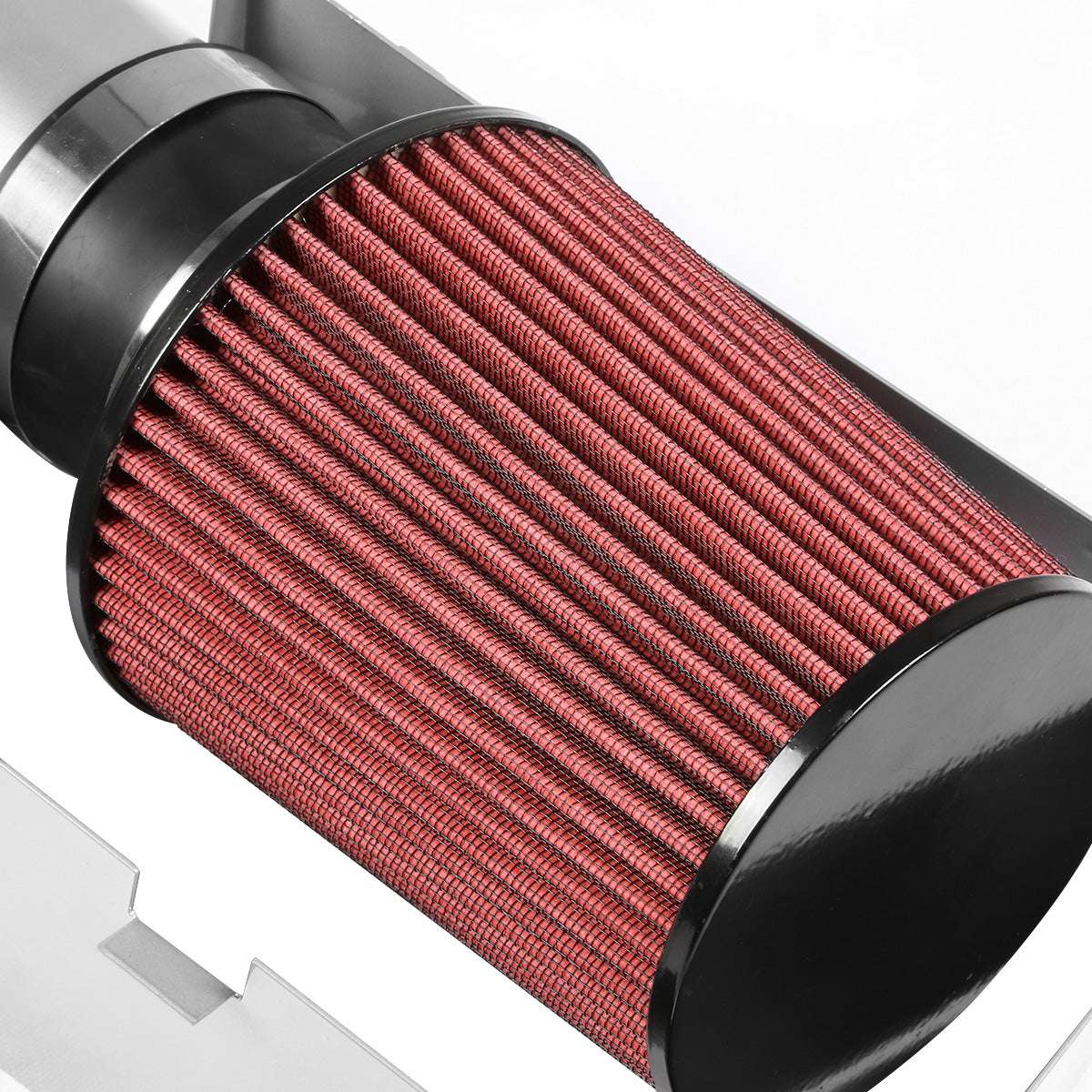 FILTRO DE AIRE ALTO FLUJO HEAT SHIELD - 05-08 DODGE MAGNUM RT/SRT8 5.7L/6.1L V8 - ALUMINUM PIPING - SILVER