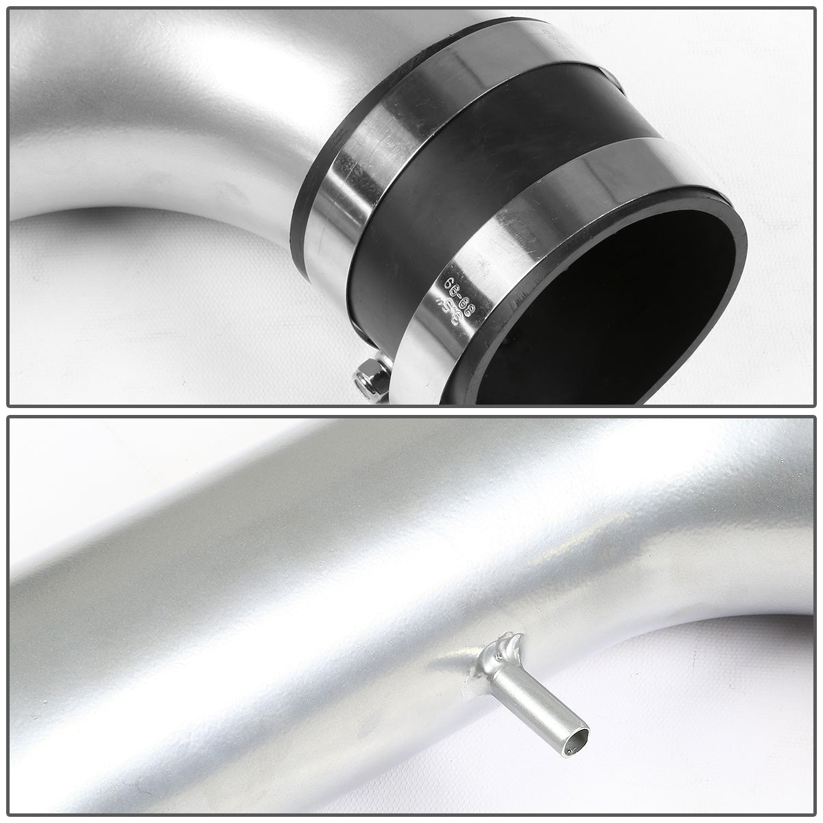 FILTRO DE AIRE ALTO FLUJO HEAT SHIELD - 05-08 DODGE MAGNUM RT/SRT8 5.7L/6.1L V8 - ALUMINUM PIPING - SILVER