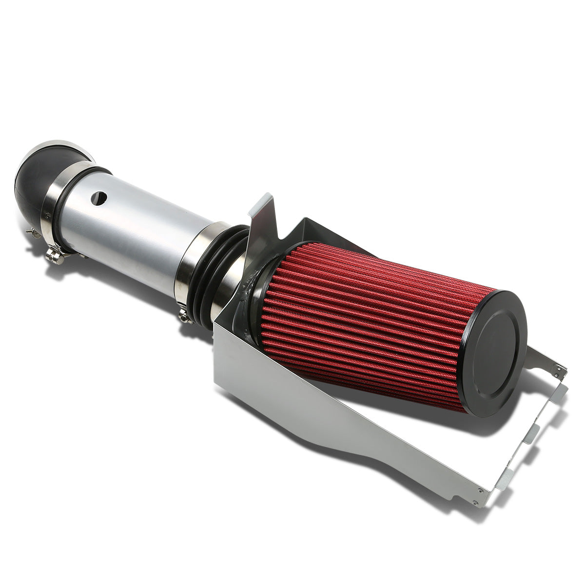 FILTRO DE AIRE ALTO FLUJO HEAT SHIELD - 99-03 FORD F-250 7.3L V8 - ALUMINUM PIPING - SILVER