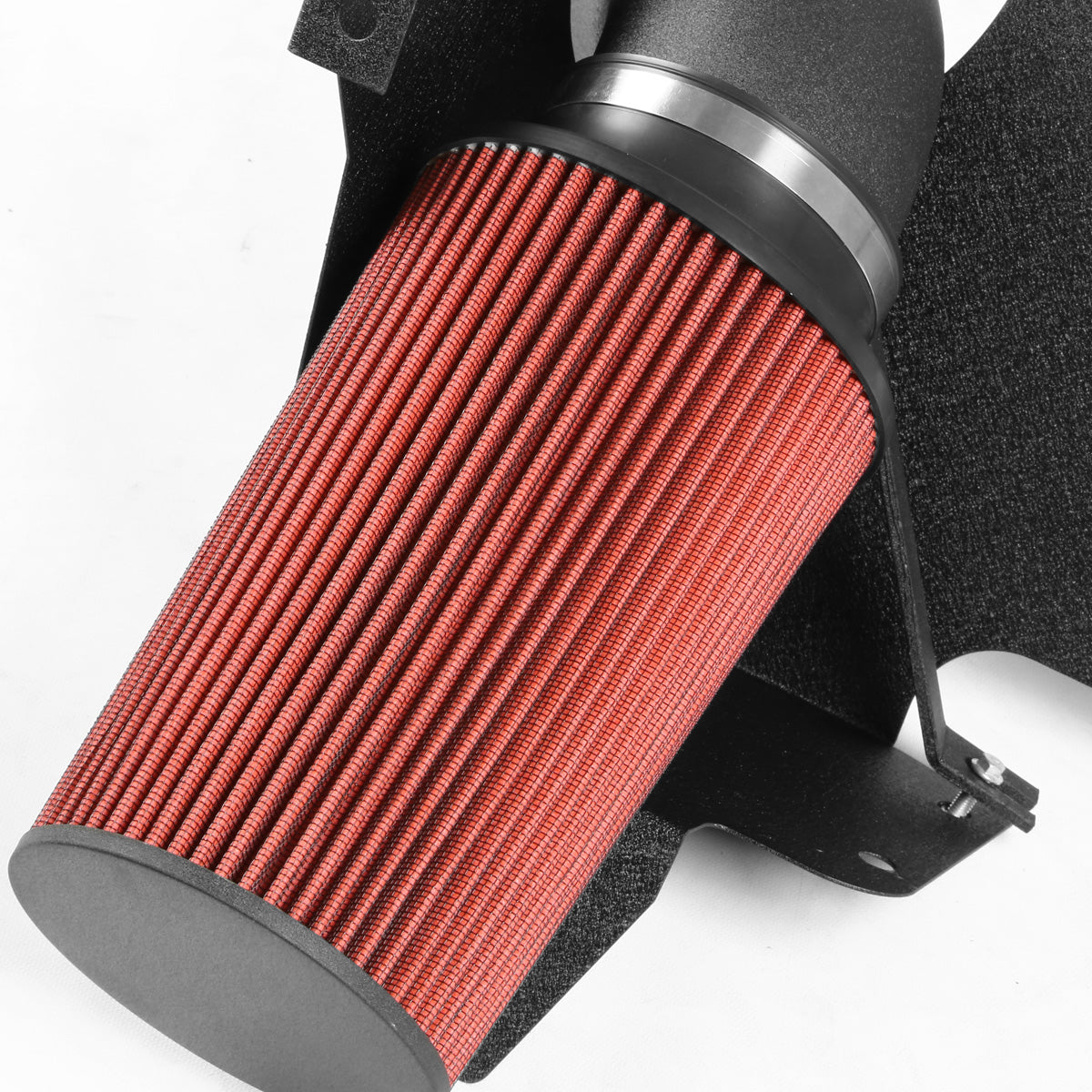 FILTRO DE AIRE ALTO FLUJO HEAT SHIELD - 99-04 FORD F-250, 350, 450 SUPER DUTY / 00-05 EXCURSION - FITS MODELS WITH 6.8L V10 ENGINE ONLY - ALUMINUM PIPING - SILVER