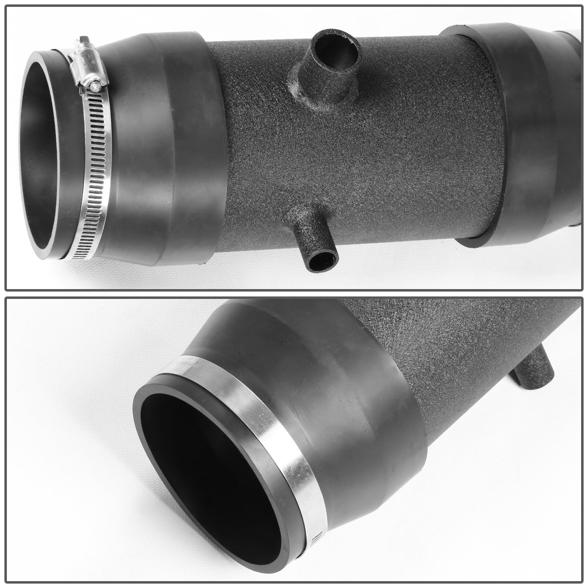 FILTRO DE AIRE ALTO FLUJO HEAT SHIELD - 99-04 FORD F-250, 350, 450 SUPER DUTY / 00-05 EXCURSION - FITS MODELS WITH 6.8L V10 ENGINE ONLY - ALUMINUM PIPING - SILVER