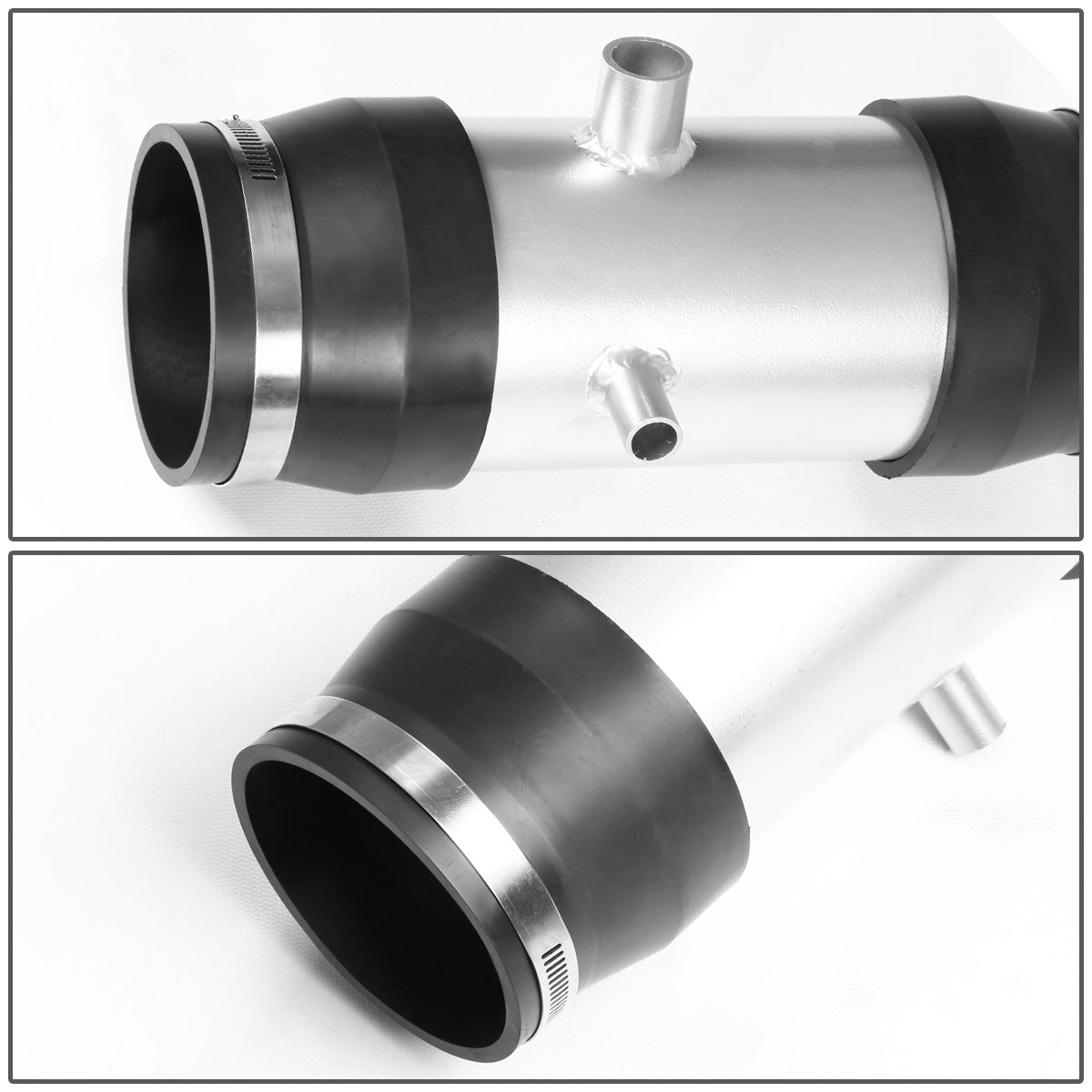 FILTRO DE AIRE ALTO FLUJO HEAT SHIELD - 99-04 FORD F-250, 350, 450 SUPER DUTY / 00-05 EXCURSION - FITS MODELS WITH 6.8L V10 ENGINE ONLY - ALUMINUM PIPING - WRINKLE FINISH - BLACK