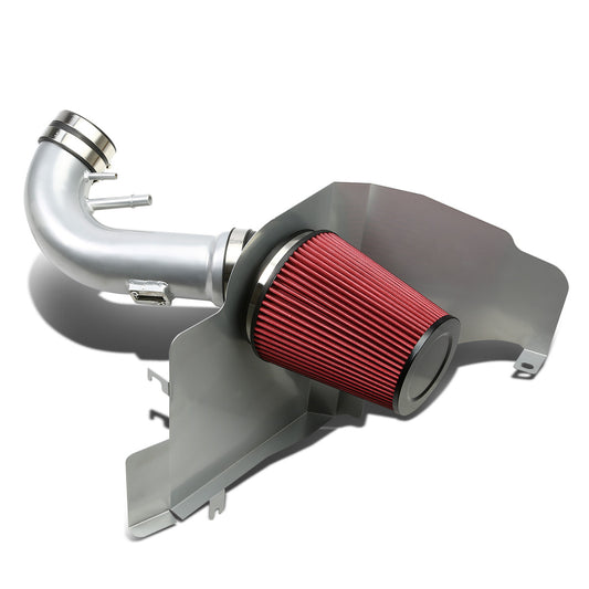 FILTRO DE AIRE ALTO FLUJO HEAT SHIELD - 11-14 FORD MUSTANG V8 - ALUMINUM PIPING - SILVER