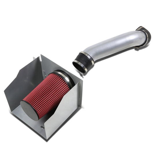 FILTRO DE AIRE ALTO FLUJO HEAT SHIELD - 03-07 HUMMERH2 6.0L V8 - ALUMINUM PIPING - SILVER