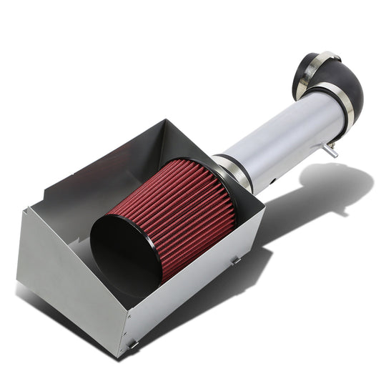 FILTRO DE AIRE ALTO FLUJO HEAT SHIELD - 05-10 JEEP GRAND CHEROKEE - FITS SRT MODELS WITH 6.1L V8 ENGING ONLY - ALUMINUM PIPING - SILVER