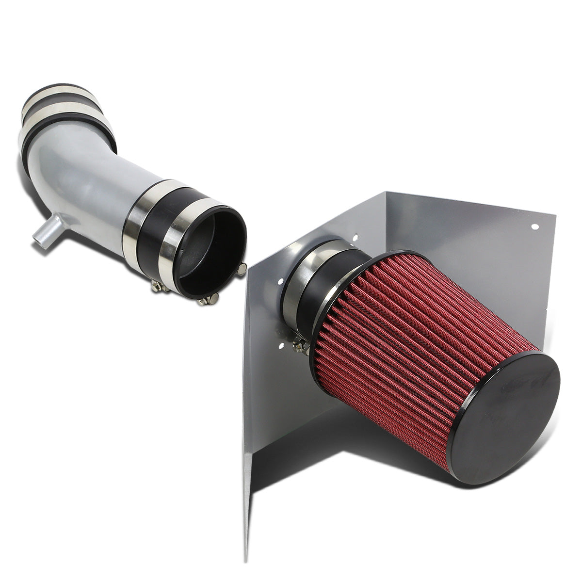 FILTRO DE AIRE ALTO FLUJO HEAT SHIELD - 03-05 LINCOLN AVIATOR 4.6L V8 - ALUMINUM PIPING - SILVER