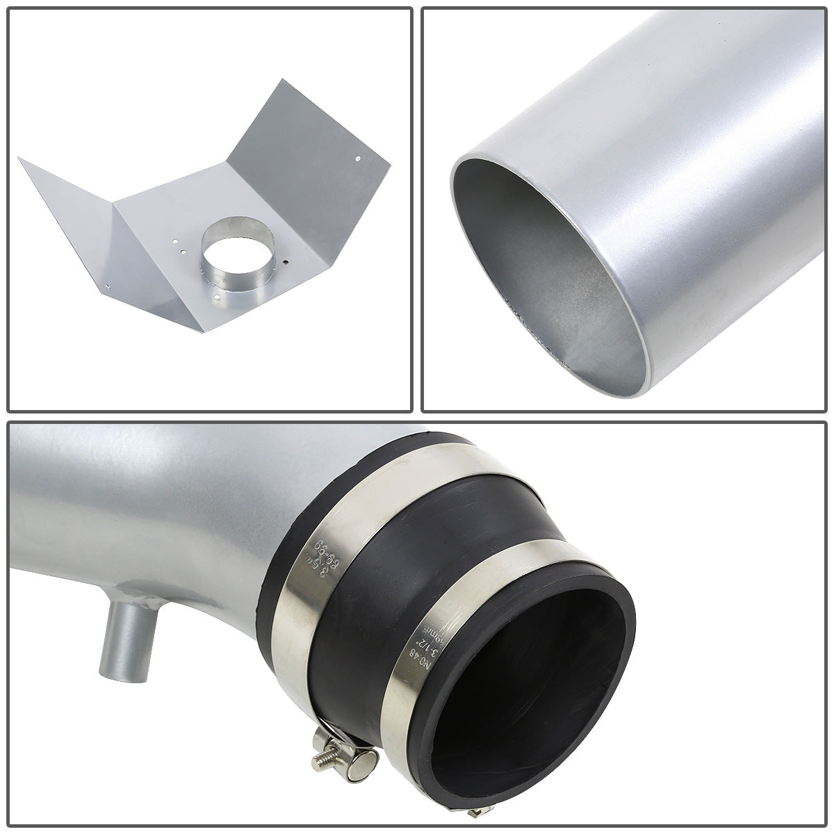 FILTRO DE AIRE ALTO FLUJO HEAT SHIELD - 03-05 LINCOLN AVIATOR 4.6L V8 - ALUMINUM PIPING - SILVER