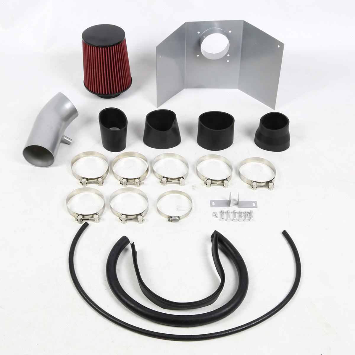 FILTRO DE AIRE ALTO FLUJO HEAT SHIELD - 03-05 LINCOLN AVIATOR 4.6L V8 - ALUMINUM PIPING - SILVER