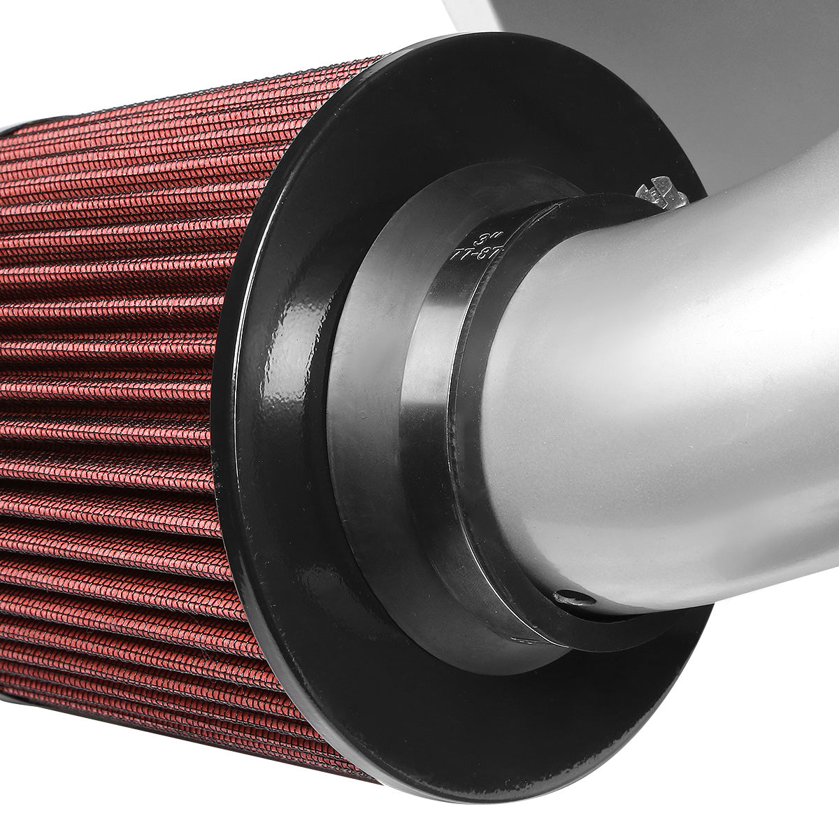 FILTRO DE AIRE ALTO FLUJO HEAT SHIELD - 99-03 NISSAN FRONTIER SE/XE 3.3L V6 - ALUMINUM PIPING - SILVER