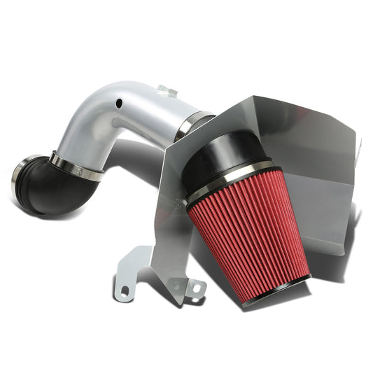 FILTRO DE AIRE ALTO FLUJO HEAT SHIELD - 03-07 DODGE RAM 5.9L / 6.7L L6 DIESEL TURBO - ALUMINUM PIPING - SILVER