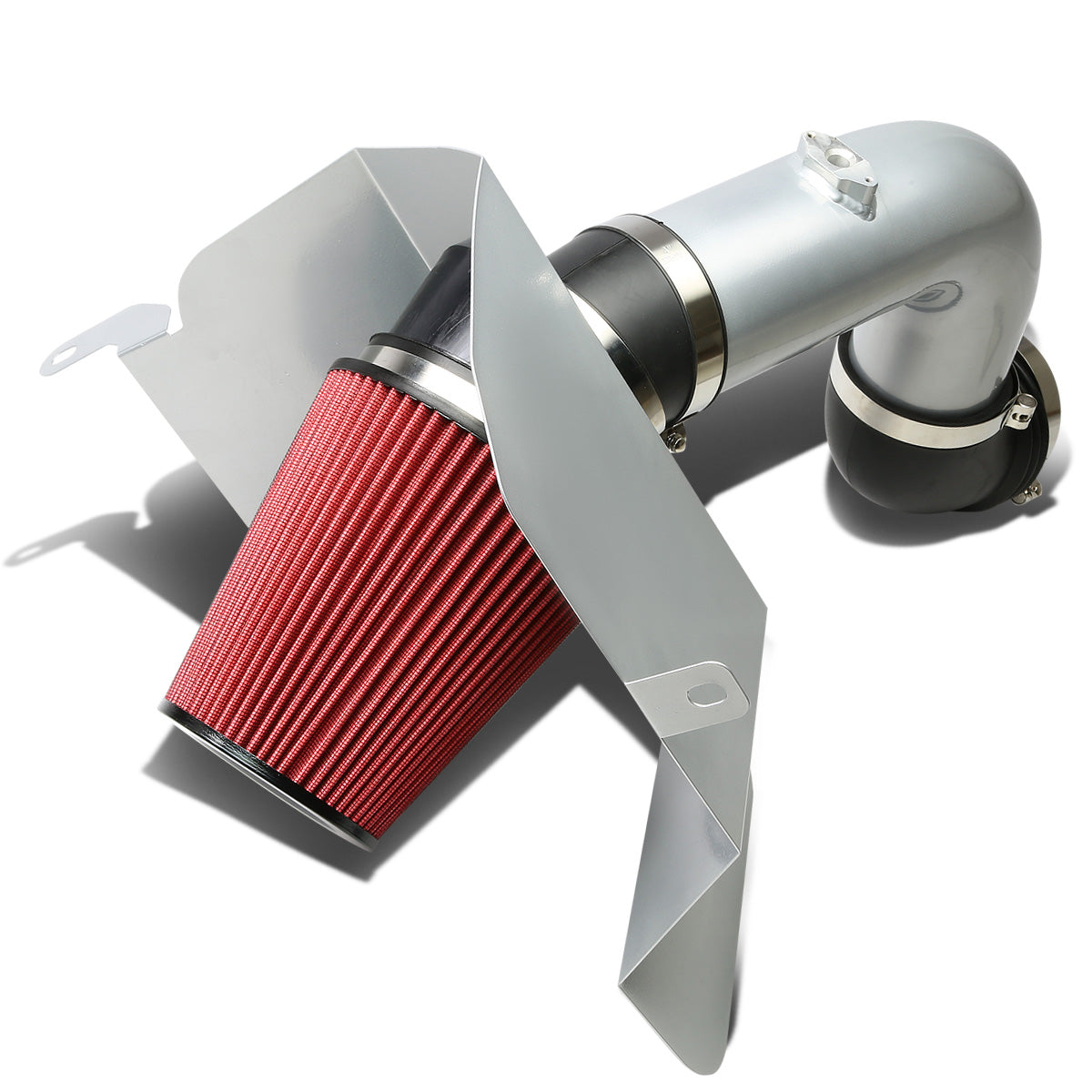 FILTRO DE AIRE ALTO FLUJO HEAT SHIELD - 03-07 DODGE RAM 5.9L / 6.7L L6 DIESEL TURBO - ALUMINUM PIPING - SILVER