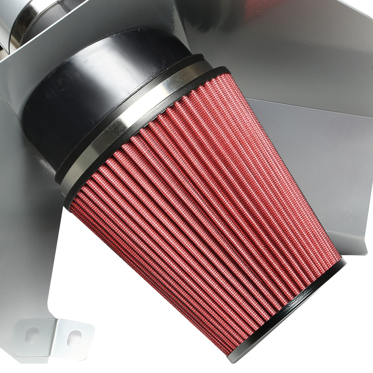 FILTRO DE AIRE ALTO FLUJO HEAT SHIELD - 03-07 DODGE RAM 5.9L / 6.7L L6 DIESEL TURBO - ALUMINUM PIPING - SILVER