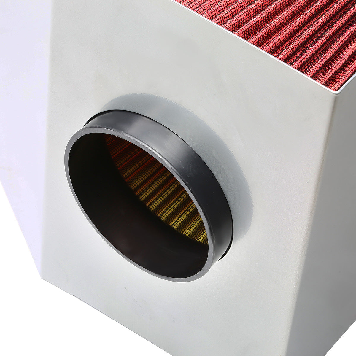 FILTRO DE AIRE ALTO FLUJO HEAT SHIELD - 94-02 DODGE RAM 5.9L L6 DIESEL TURBO - ALUMINUM PIPING - SILVER