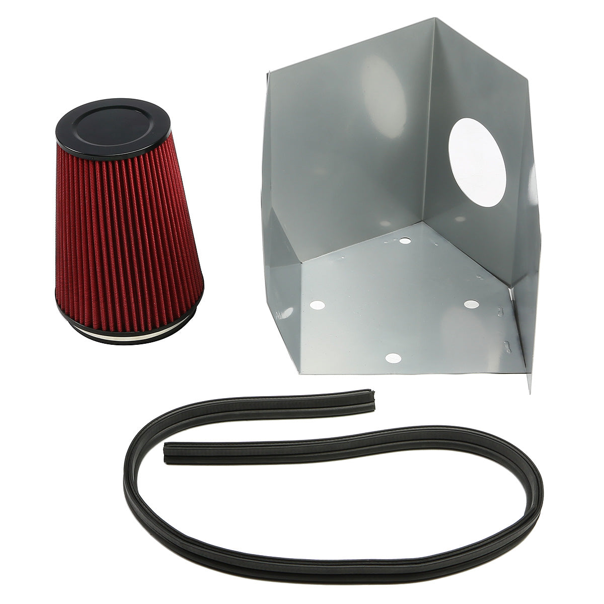 FILTRO DE AIRE ALTO FLUJO HEAT SHIELD - 94-02 DODGE RAM 5.9L L6 DIESEL TURBO - ALUMINUM PIPING - SILVER