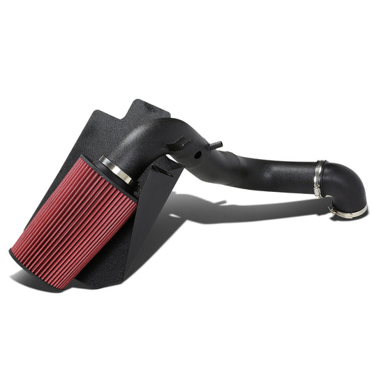 FILTRO DE AIRE ALTO FLUJO HEAT SHIELD - 98-03 SONOMA/S10 2.2L 4CYL - ALUMINUM PIPING - WRINKLE FINISH - BLACK