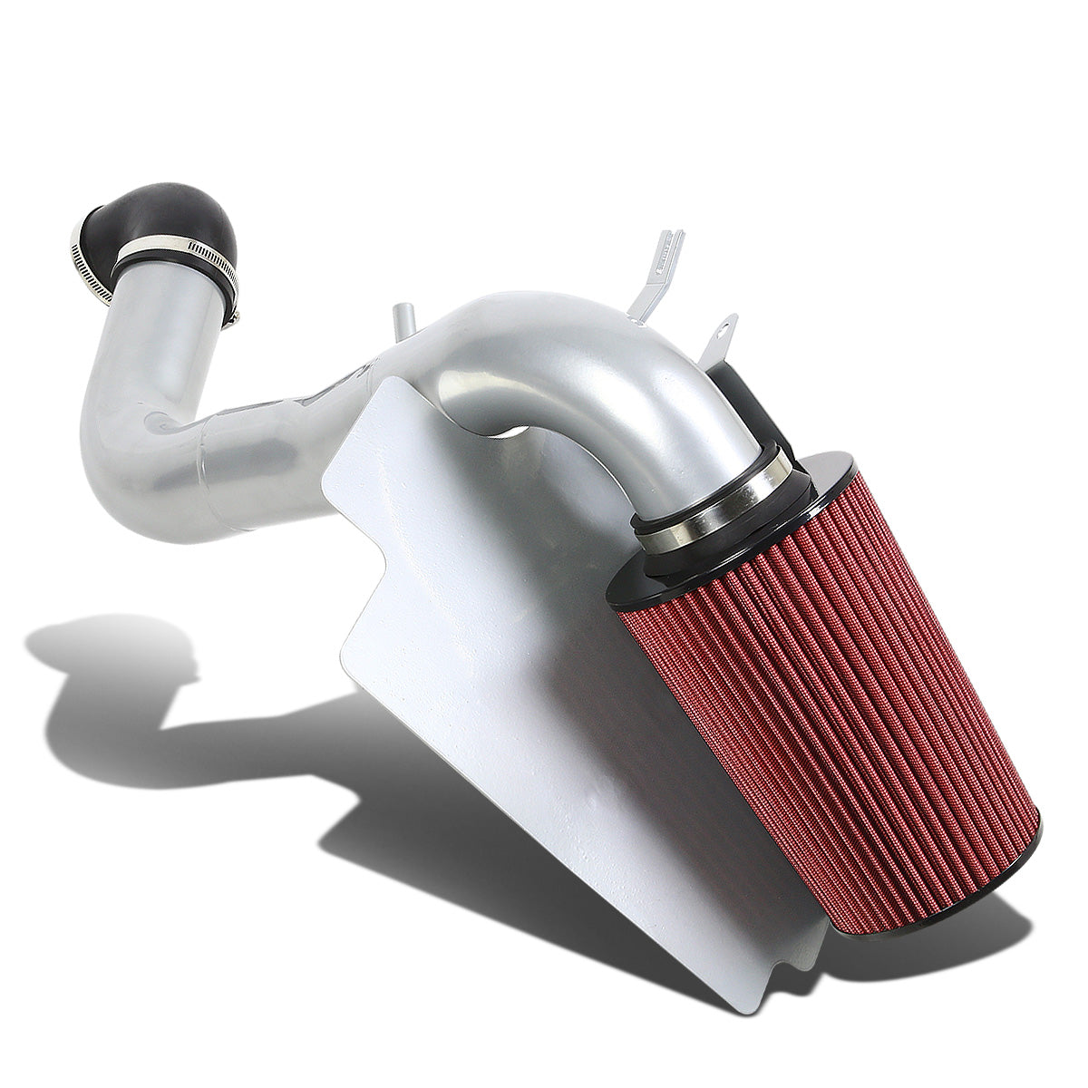 FILTRO DE AIRE ALTO FLUJO HEAT SHIELD - 98-03 SONOMA/S10 2.2L 4CYL - ALUMINUM PIPING - SILVER