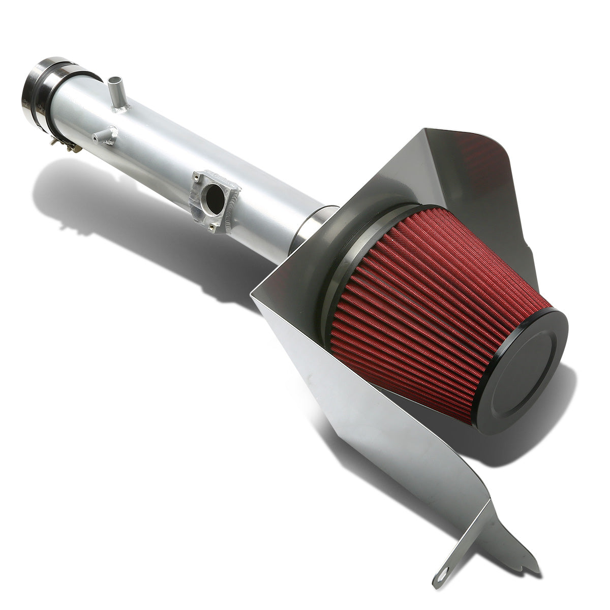 FILTRO DE AIRE ALTO FLUJO HEAT SHIELD - 05-11 TOYOTA TACOMA 4.0L V6 - ALUMINUM PIPING - SILVER