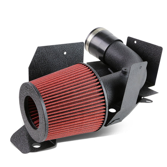 FILTRO DE AIRE ALTO FLUJO HEAT SHIELD - 03-07 VW JETTA 4-CYL - ALUMINUM PIPING - WRINKLE FINISH - BLACK