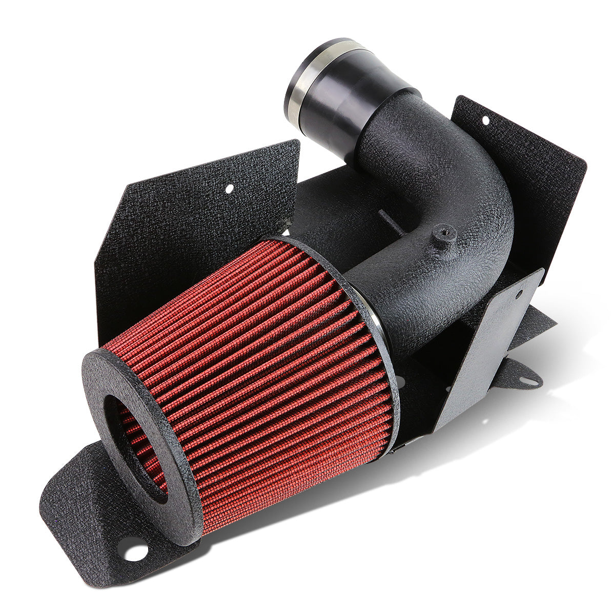 FILTRO DE AIRE ALTO FLUJO HEAT SHIELD - 03-07 VW JETTA 4-CYL - ALUMINUM PIPING - WRINKLE FINISH - BLACK