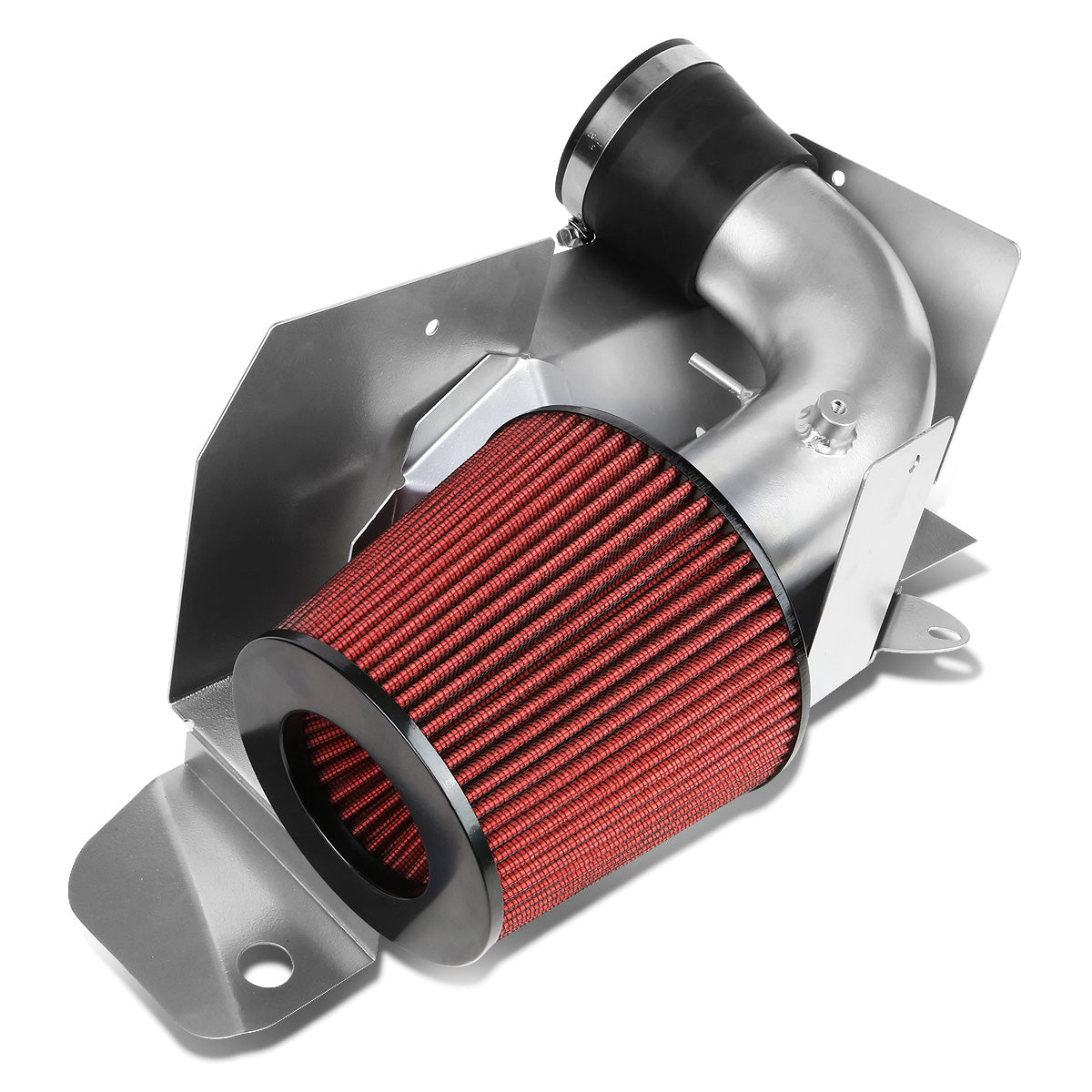 FILTRO DE AIRE ALTO FLUJO HEAT SHIELD - 03-07 VW JETTA 4-CYL - ALUMINUM PIPING - SILVER